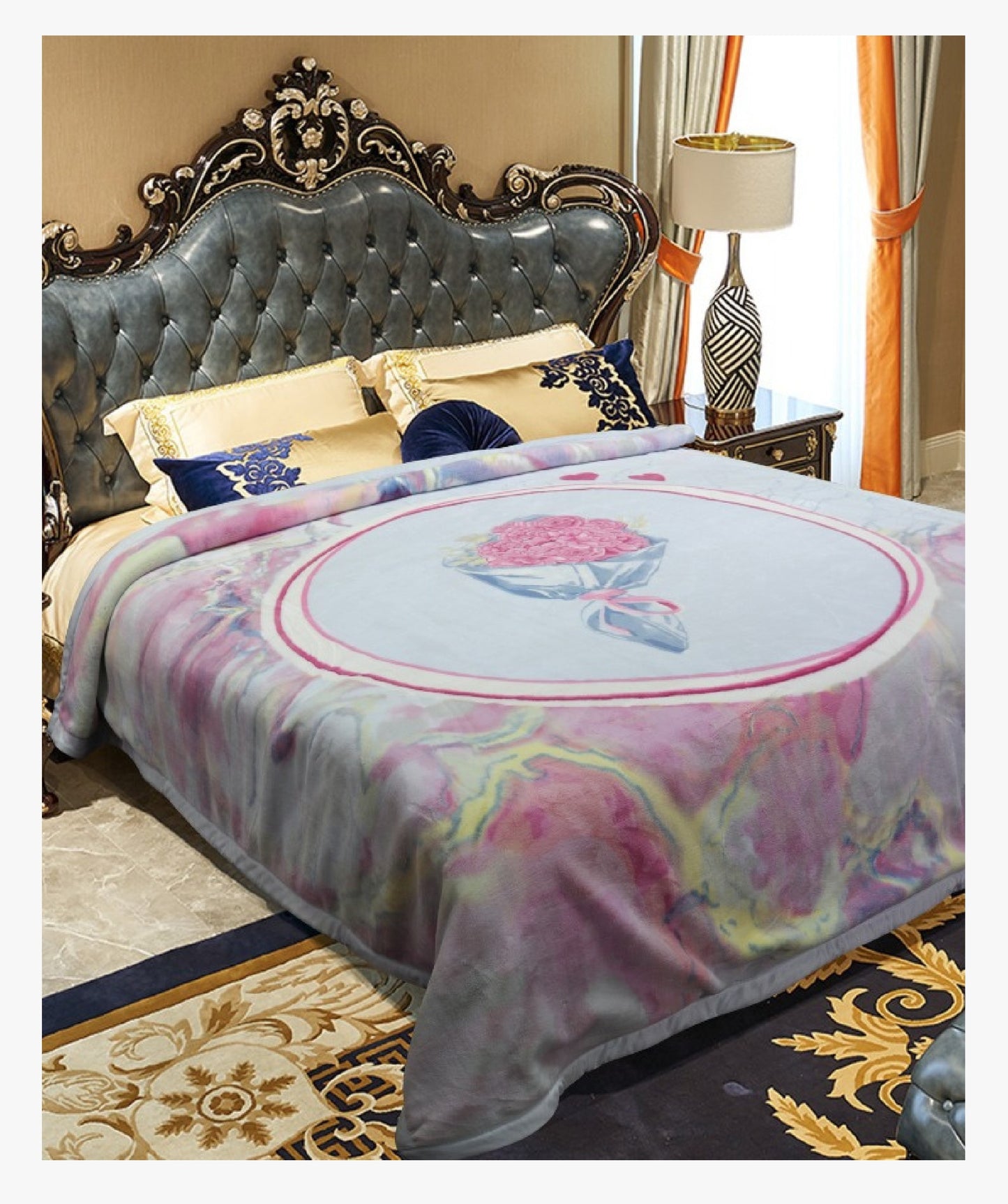 Monte Carlo Double Bed Blanket - CASHMERE (Pack of 8 Blankets of Assorted Colors & Designs)