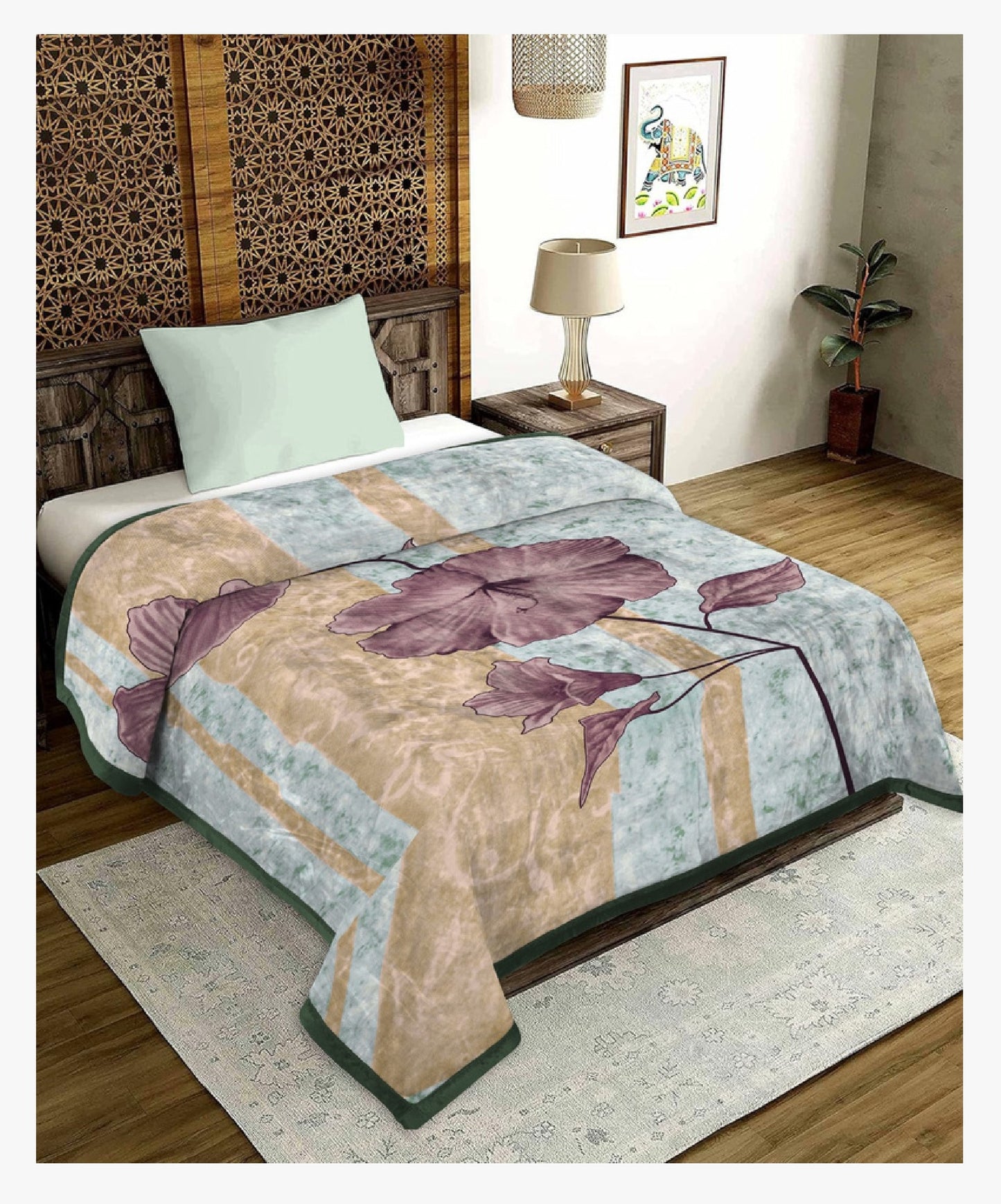 Monte Carlo Single Bed Blanket - PEARL (Wholesale Pack of 8 Blankets)