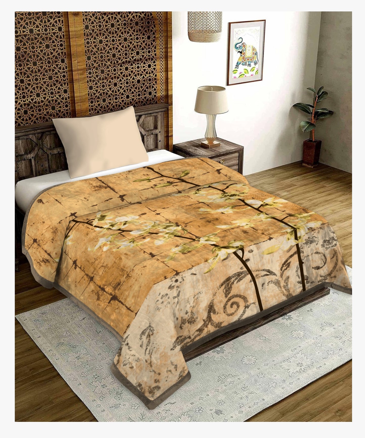 Monte Carlo Single Bed Blanket - PEARL (2 Ply, Ultra Soft)