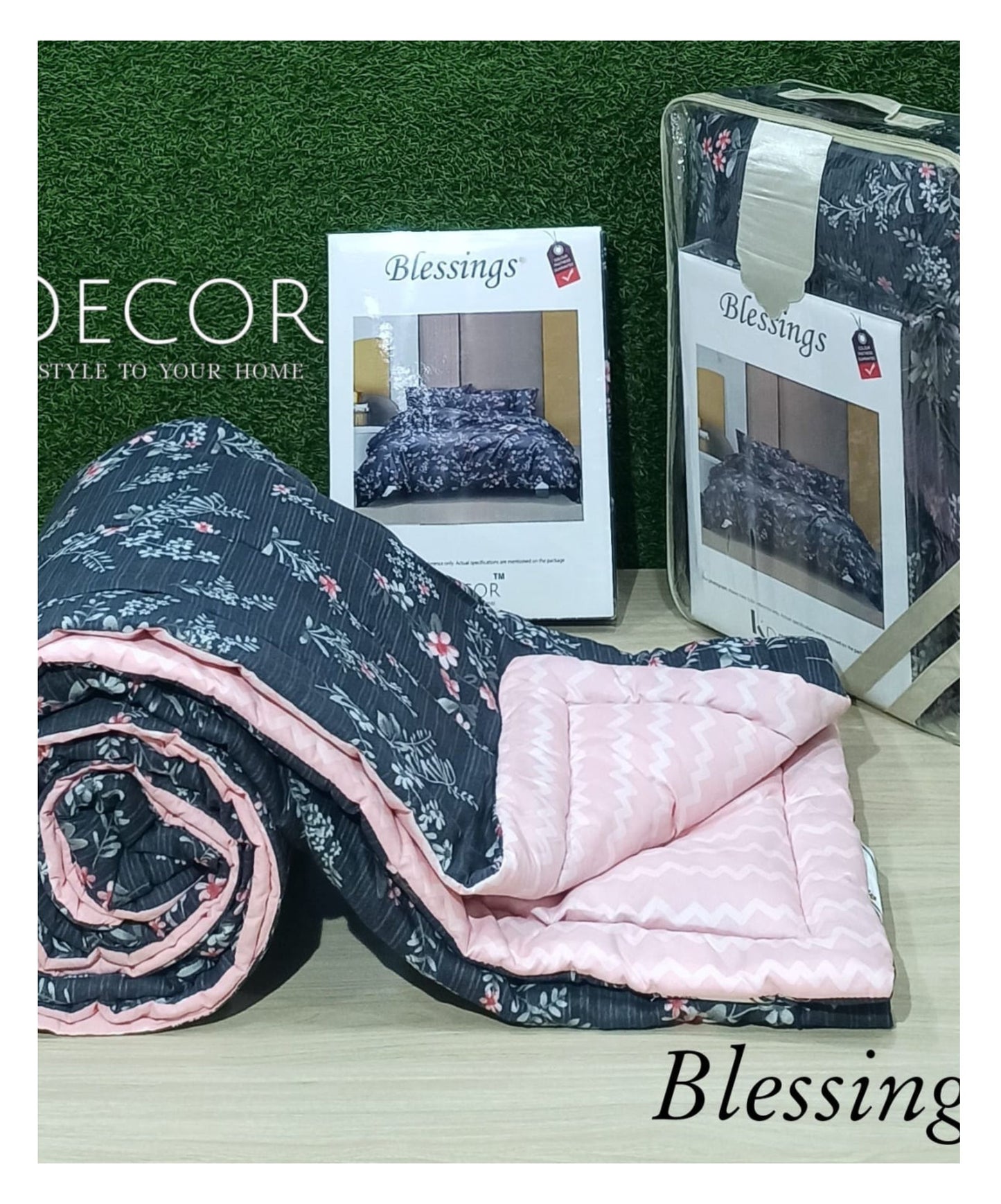 KDECOR 4 Piece Comforter Set - Blessings (Wholesale Pack of 14 Sets of Assorted Designs)