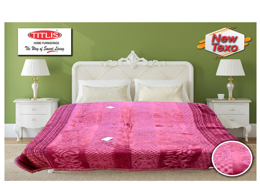 TITLIS Single Bed Blanket - TEXO (1.8 Kg., 1 Ply) - 20 Blankets with PVC Bags (Wholesale Pack Carton)