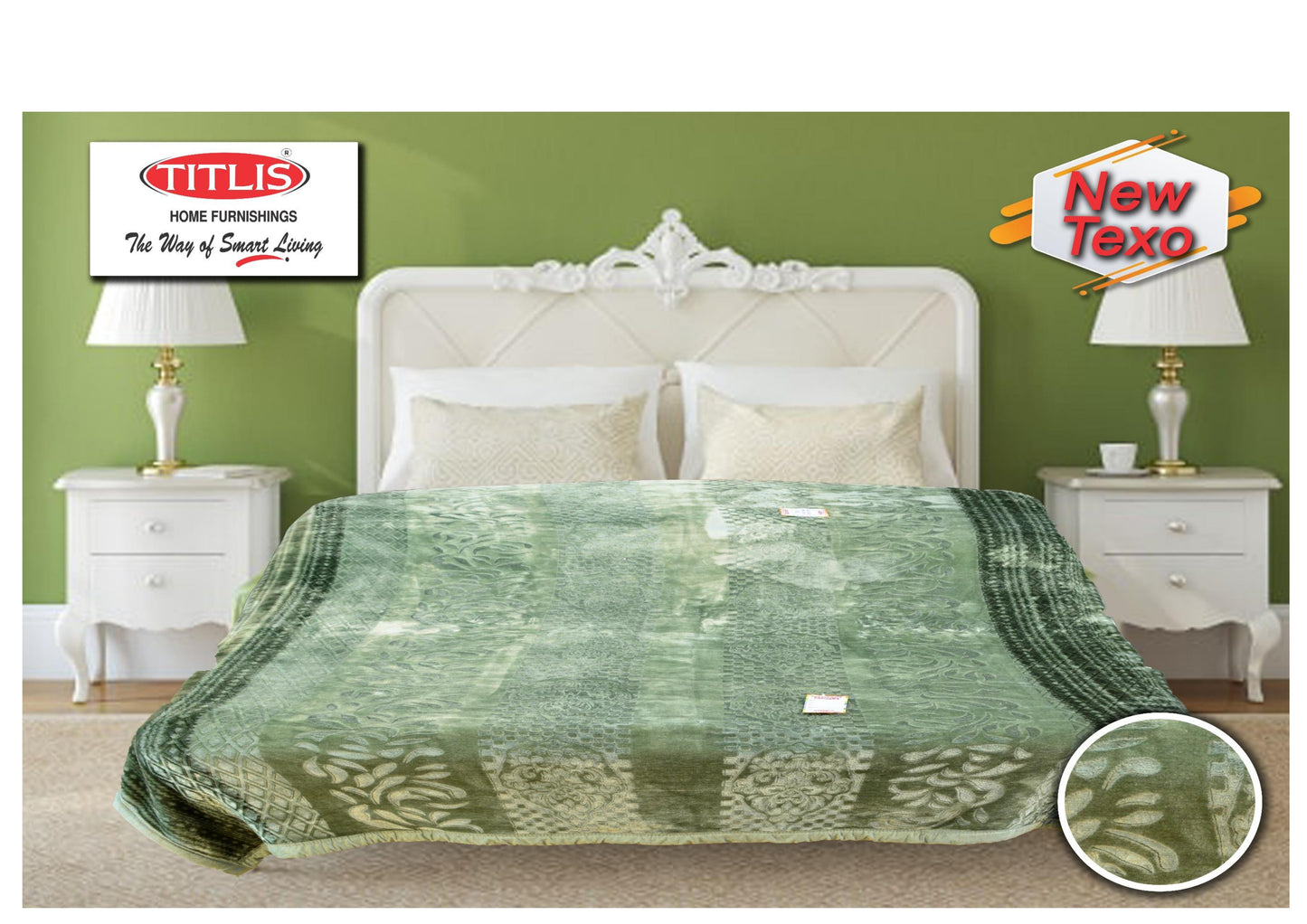 TITLIS Single Bed Blanket - TEXO (1.8 Kg., 1 Ply) - 20 Blankets with PVC Bags (Wholesale Pack Carton)