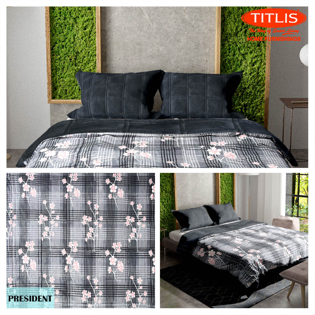 TITLIS Double Bed Quilts - PRESIDENT (8 Quilts of Assorted Colors & Designs)