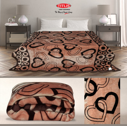 TITLIS Single Bed Blanket - RYDEY (1.8 Kg., 1 Ply) - 20 Blankets with PVC Bags (Wholesale Pack Carton)